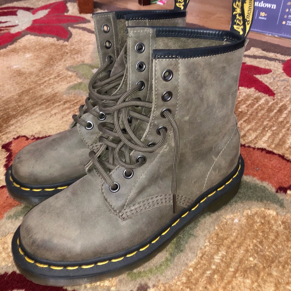 Dr. Martens 24540 Combat Boots Soft Suede Woman